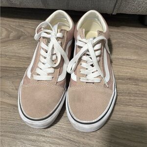Vans Women's Blush and White Sneakers
